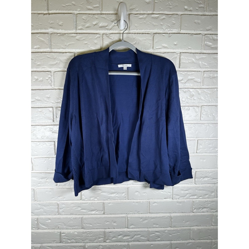 89th‎ + Madison 3X Blue Open Front Cardigan Lightweight Plus Size